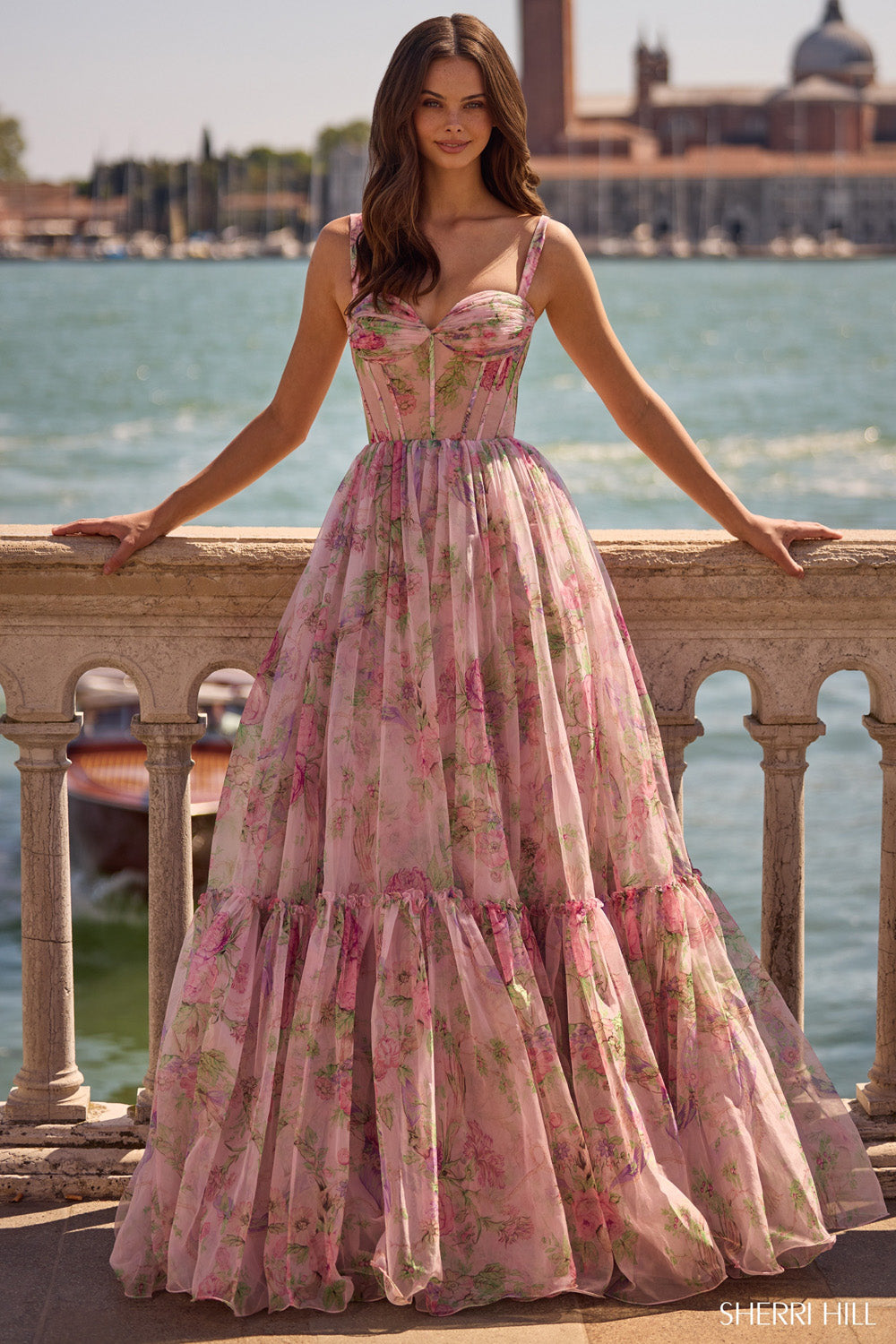 Sherri Hill 57628 Dress | Sherri Hill Dresses | Formal Approach 8 / Light Pink Print Sherri Hill 57628 Dress | Sherri Hill Dresses | Formal Approach 8 / Light Pink Print