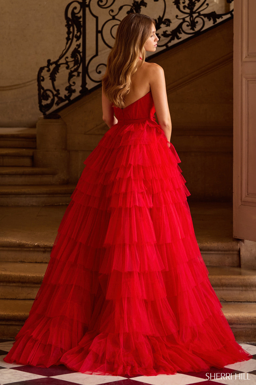 Sherri Hill 57630 prom dress images. Sherri Hill 57630 is available in these colors: Red, Black.