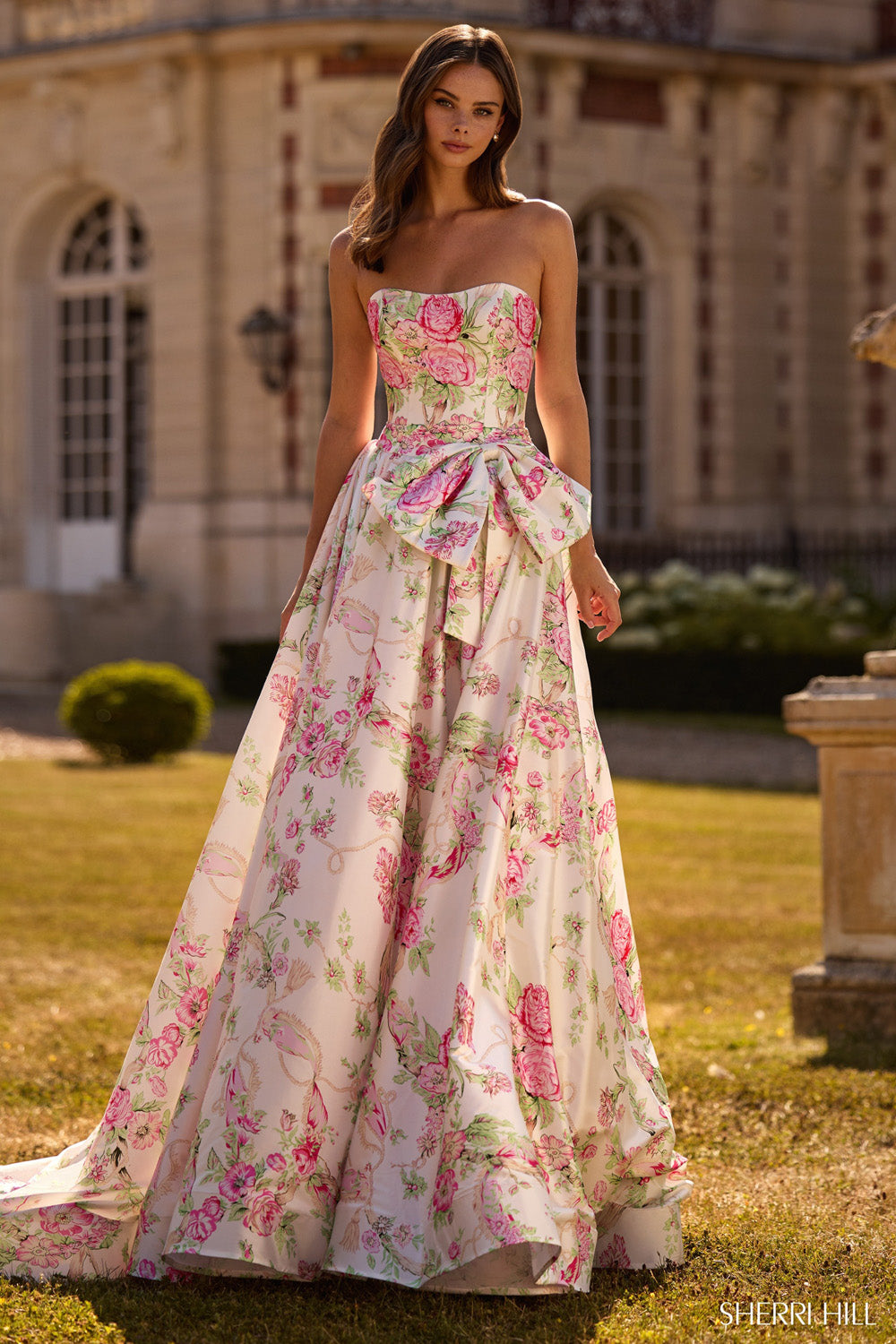 Sherri Hill 57667 Prom Dress - Periwinkle-Print | NewYorkDress Sherri Hill 57667 Prom Dress - Periwinkle-Print | NewYorkDress