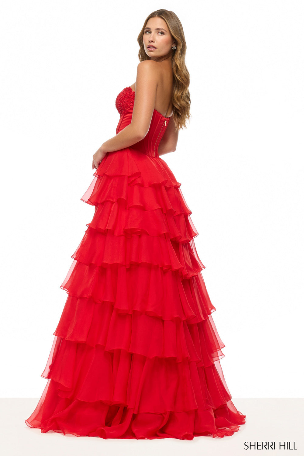 Sherri Hill 57714 prom dress images. Sherri Hill 57714 is available in these colors: Royal, Navy, Coral, Aqua, Periwinkle, Bright Pink, Lilac, Red, Yellow, Light Blue, Black, Ivory .