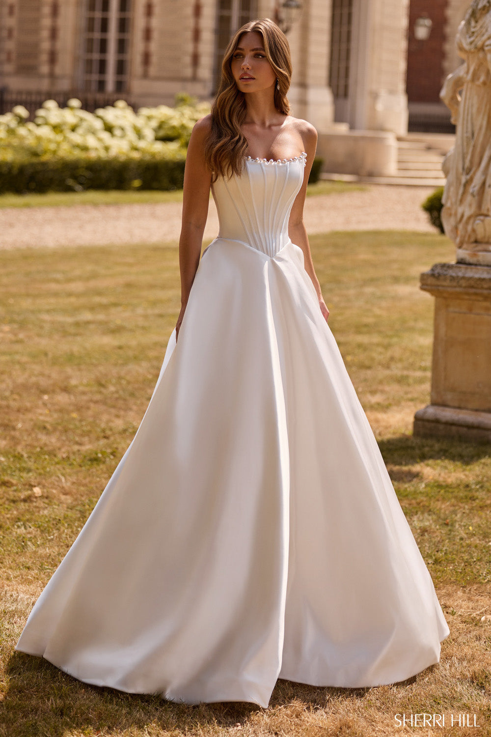 Sherri Hill 57742 prom dress images. Sherri Hill 57742 is available in these colors: Light Blue, Aqua, Periwinkle, Lilac, Yellow, Candy Pink, Bright Fuchsia, Black, Ivory, Light Green .