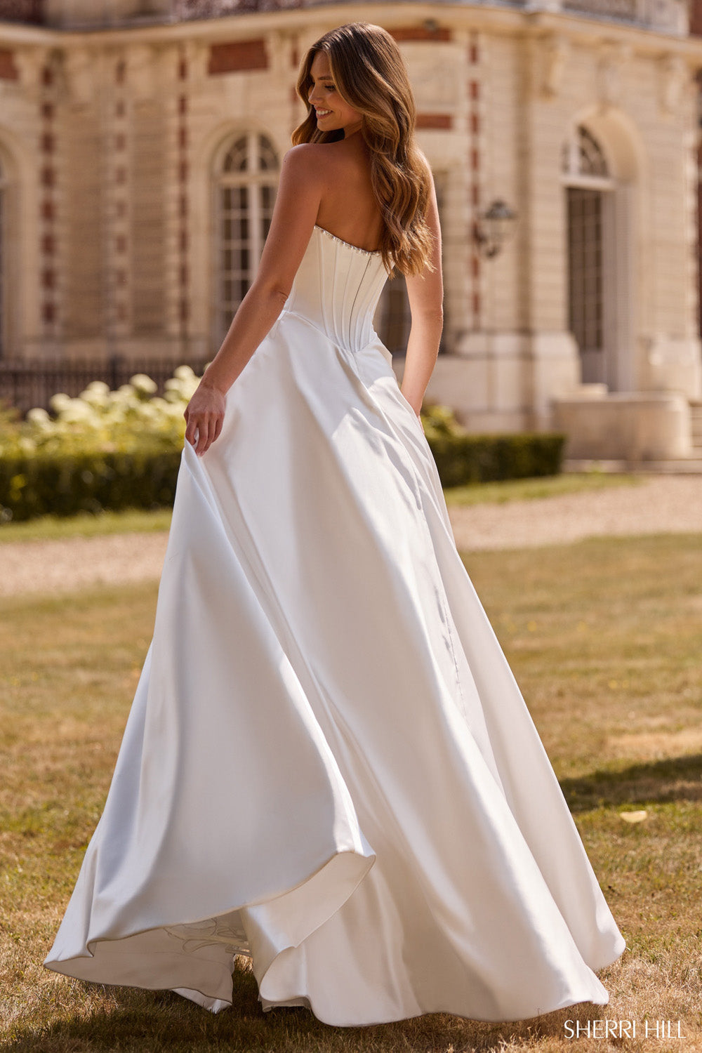 Sherri Hill 57742 prom dress images. Sherri Hill 57742 is available in these colors: Light Blue, Aqua, Periwinkle, Lilac, Yellow, Candy Pink, Bright Fuchsia, Black, Ivory, Light Green .