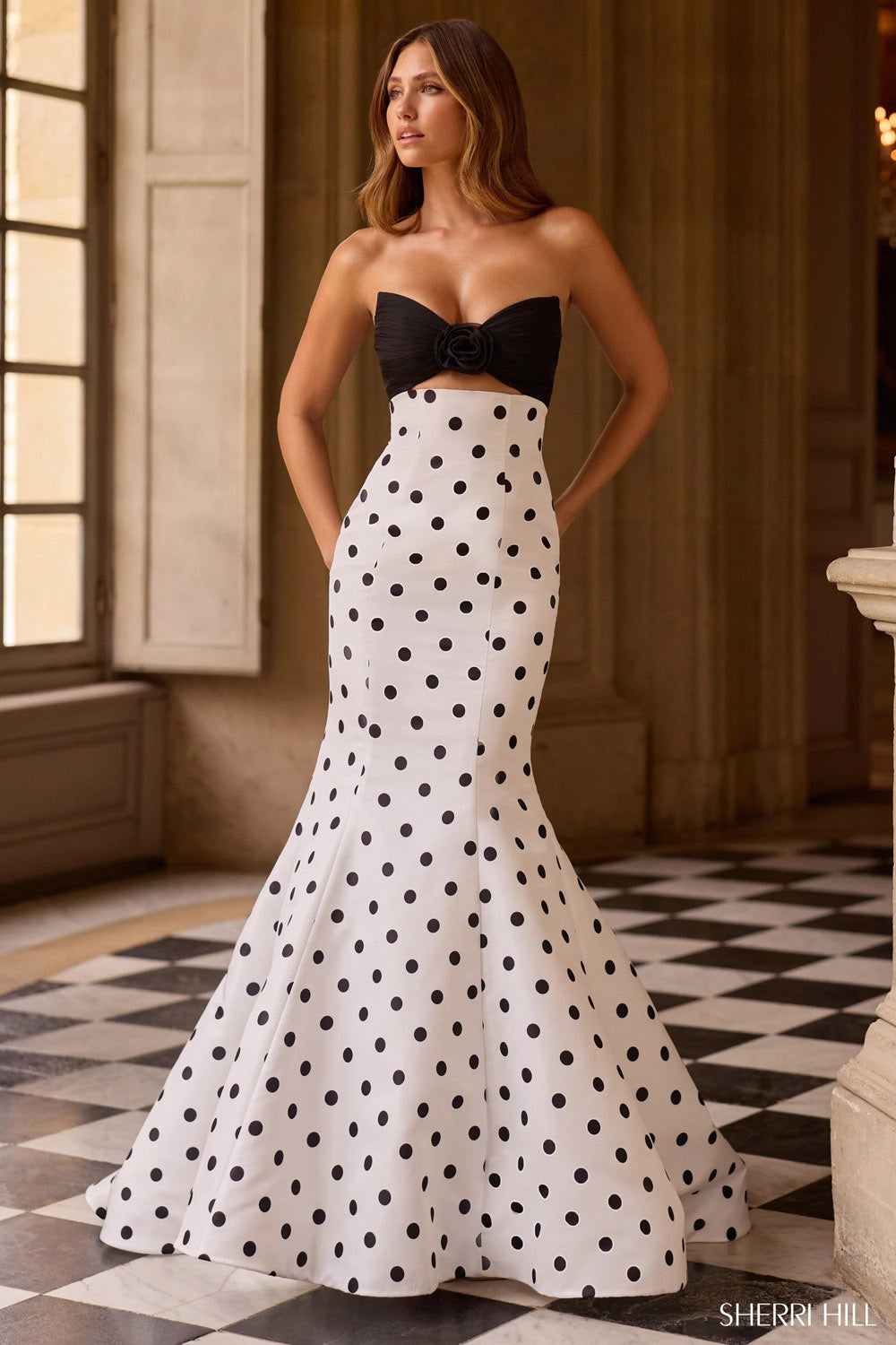 Sherri Hill 57800 Dress | Sherri Hill Dresses | Formal Approach 2 / Ivory Navy Sherri Hill 57800 Dress | Sherri Hill Dresses | Formal Approach 2 / Ivory Navy