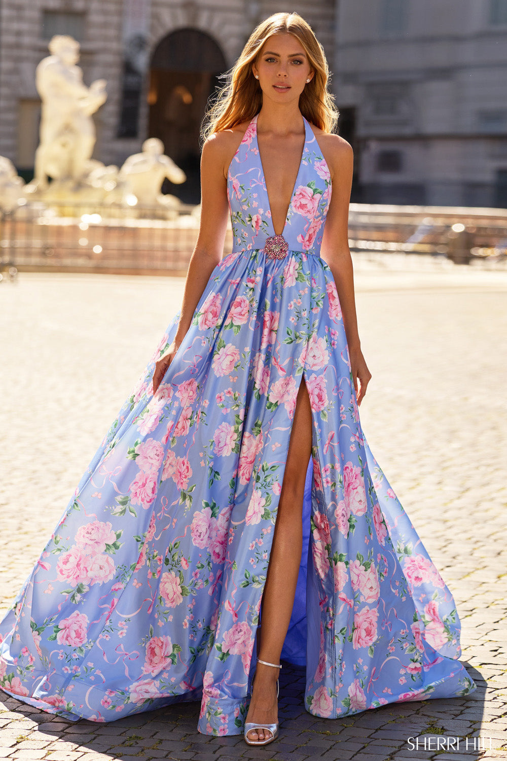Sherri Hill 57955 Dress | Sherri Hill Dresses | Formal Approach 00 / Light Pink Print Sherri Hill 57955 Dress | Sherri Hill Dresses | Formal Approach 00 / Light Pink Print