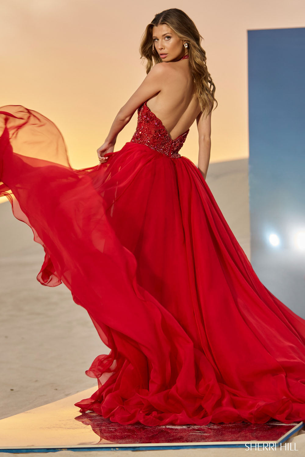 Sherri Hill 67006 prom dress images. Sherri Hill 67006 is available in these colors: Red Red Pink.