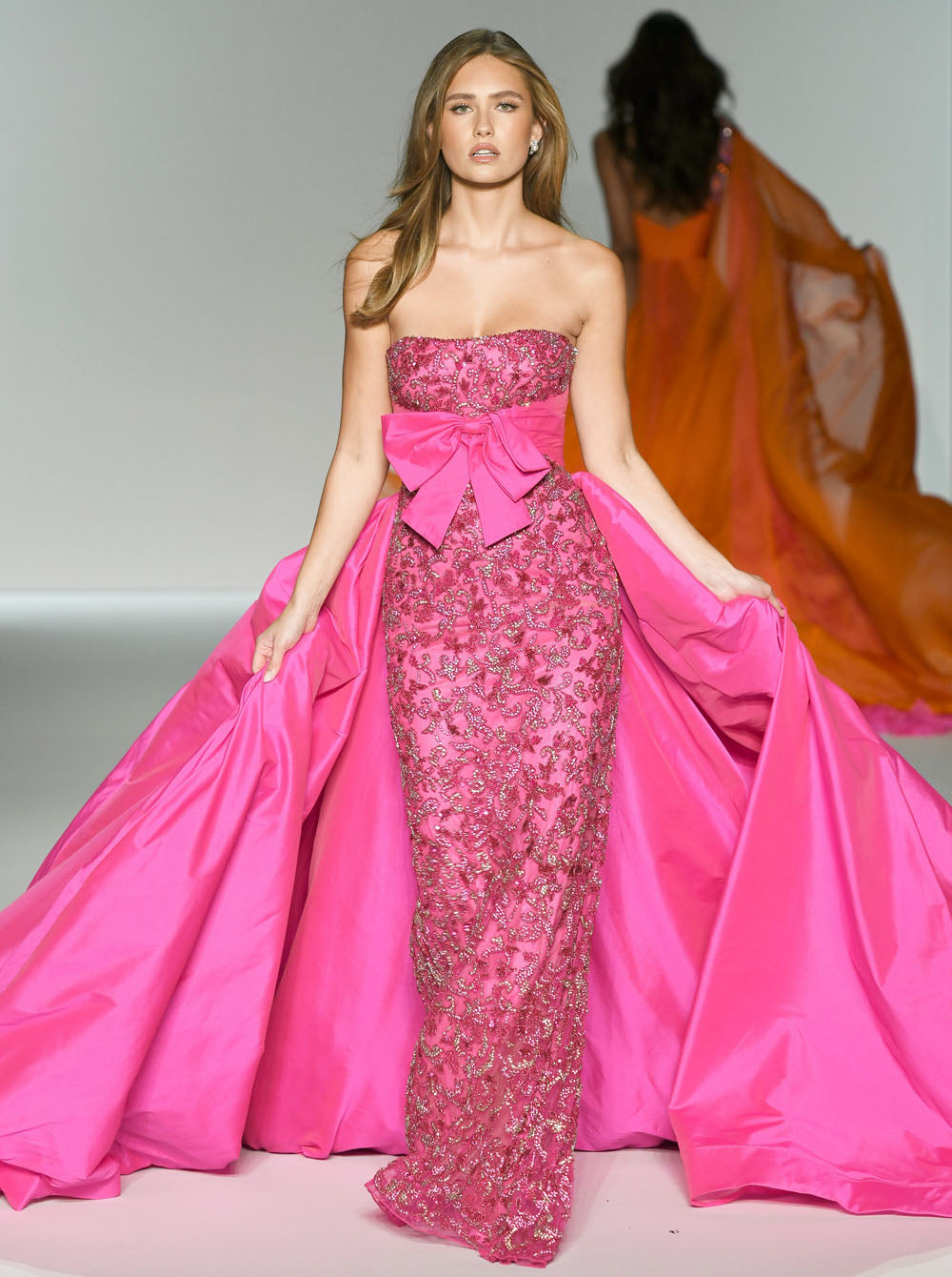 Sherri Hill 67023 prom dress images. Sherri Hill 67023 is available in these colors: Bright Fuchsia Rose.