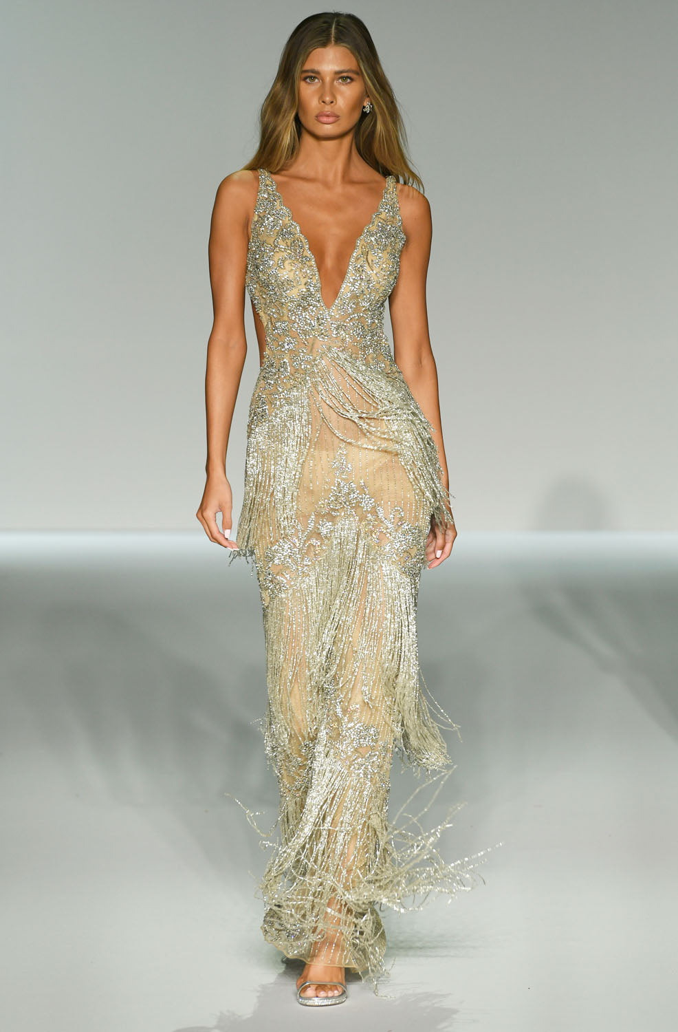 Sherri Hill 67045 prom dress images. Sherri Hill 67045 is available in these colors: Nude Silver.