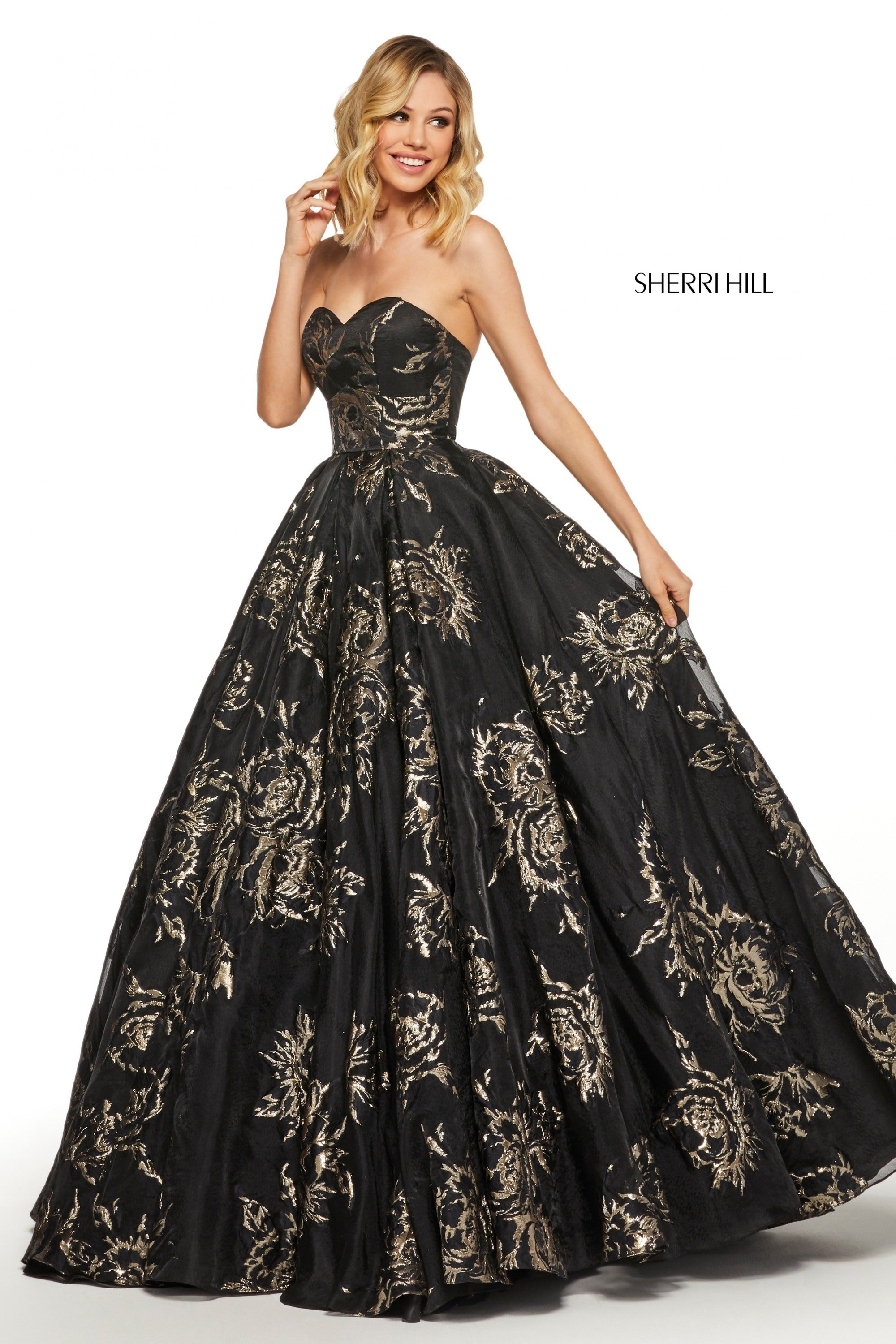 Sherri Hill 52952 Dress - Formal Approach - Sherri Hill Authorized Black Gold / 18 Sherri Hill 52952 Dress - Formal Approach - Sherri Hill Authorized Black Gold / 18