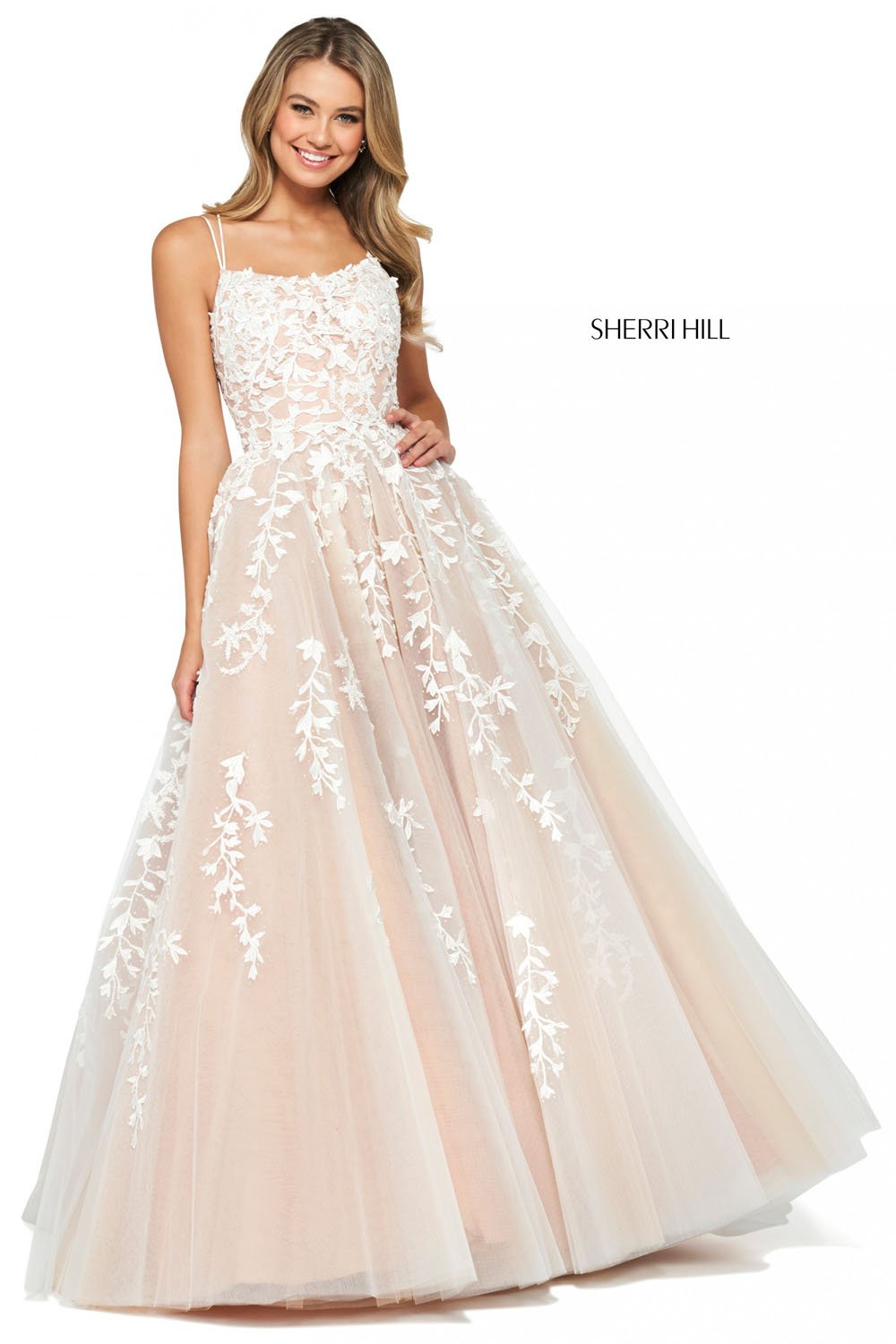Sherri Hill 53116 prom dress images. Sherri Hill 53116 is available in these colors: Black, Gold, Yellow, Light Blue, Blush, Red, Ivory Nude, Lilac, Navy, Wine, Bright Pink, Coral.