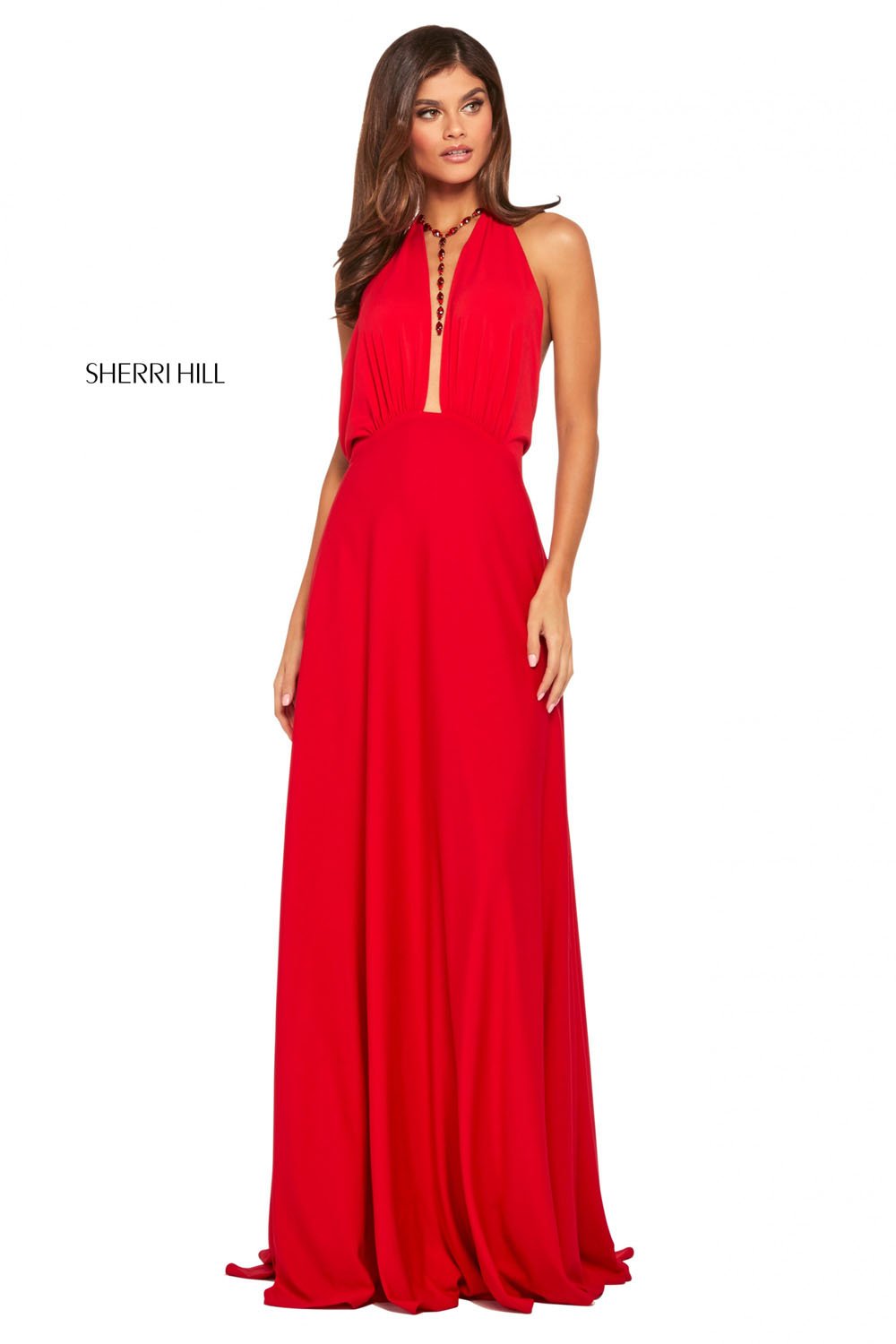 Sherri Hill 53577 prom dress images. Sherri Hill 53577 is available in these colors: Aqua, Ivory, Navy, Red, Coral, Blush, Black, Royal.
