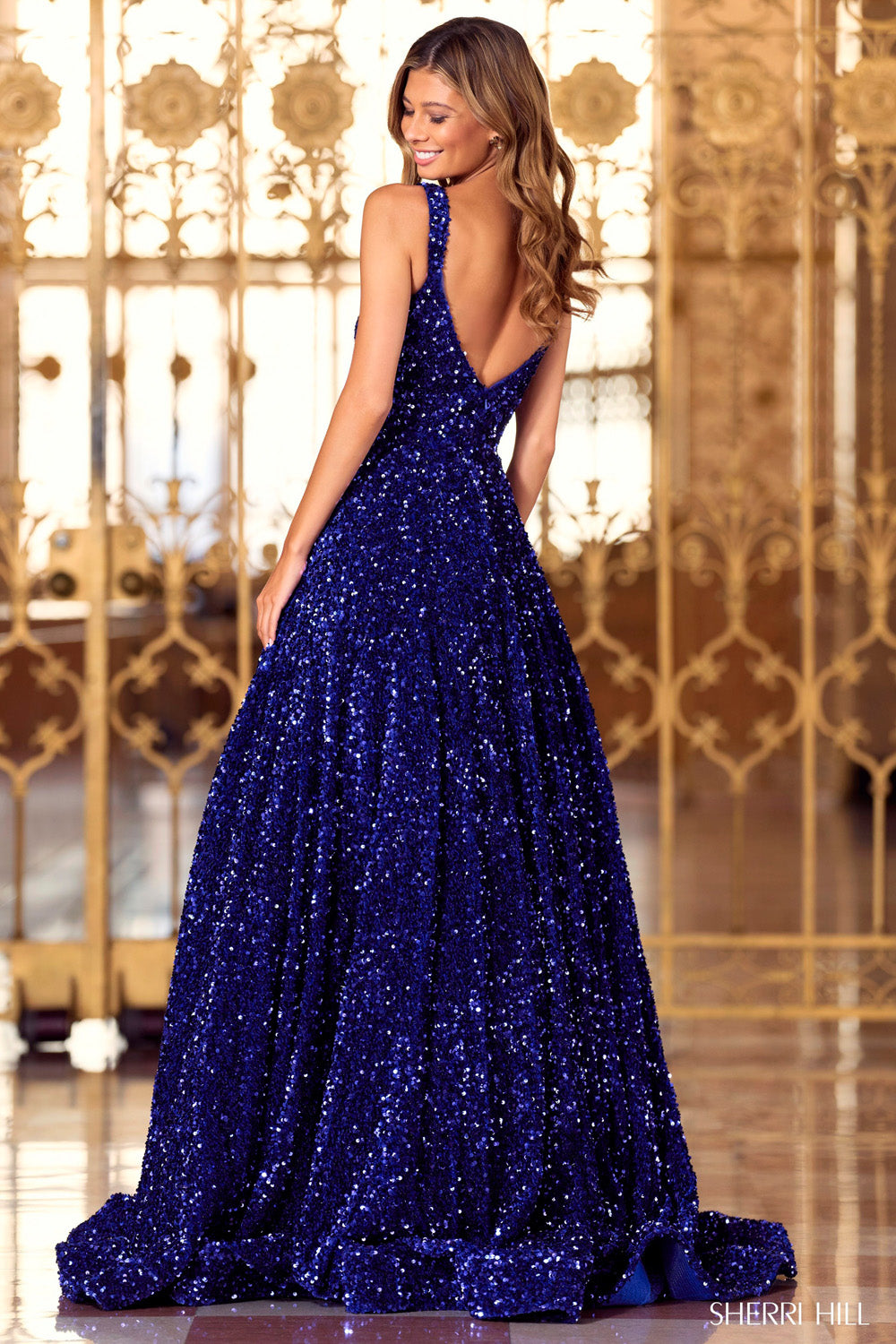 Sherri Hill 55093 prom dress images. Sherri Hill 55093 is available in these colors: Black, Red, Royal, Light Blue, Ivory, Pink, Purple .