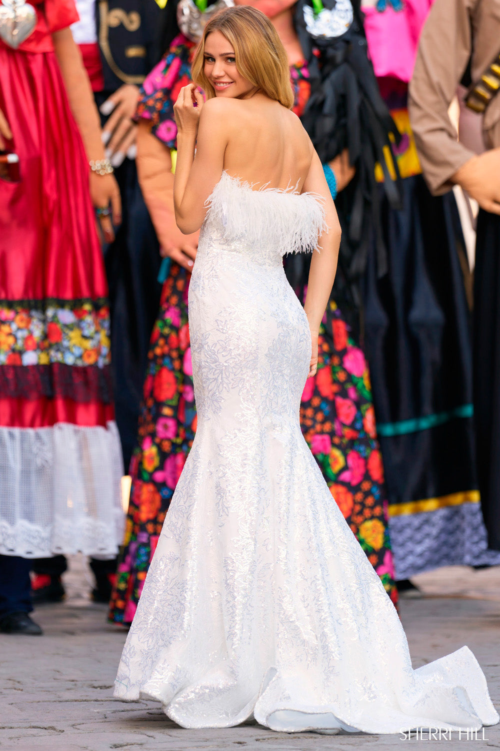 Sherri Hill 55327 prom dress images. Sherri Hill 55327 is available in these colors: Light Blue Light Blue, Black Black, Navy Navy, Red Red, Ivory Silver, Periwinkle Silver, Bright Pink Silver, Aqua Silver.