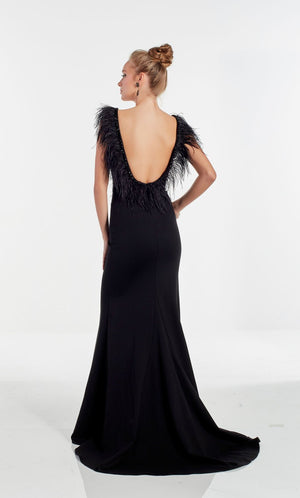 Alyce Paris 60905 prom dress images.  Alyce Paris 60905 is available in these colors: Black,  Diamond White.