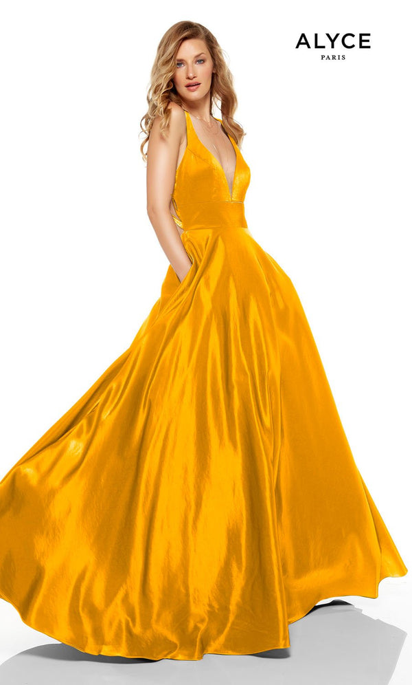 Alyce paris yellow store dress