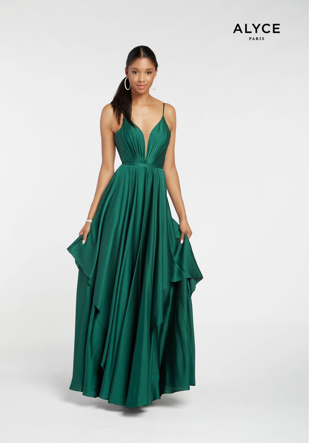 green emerald velvet dress Forest