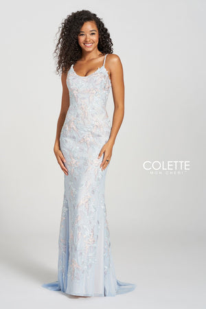 Colette CL12206 prom dress images.  Colette CL12206 is available in these colors: Elsa.