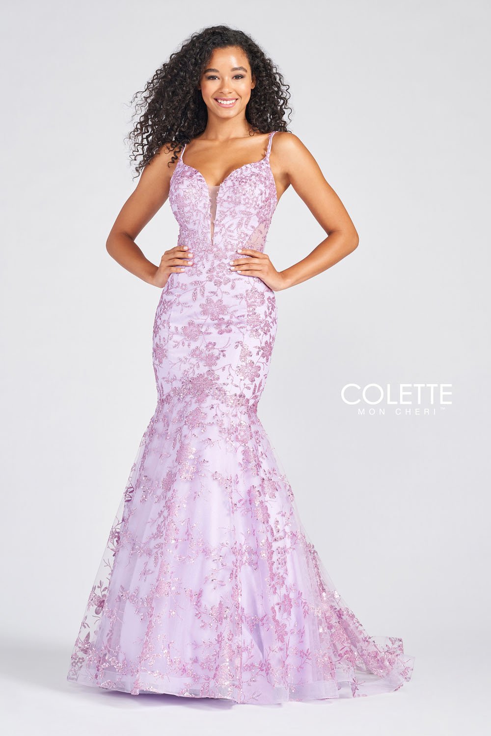 Colette CL12242 prom dress images. Colette CL12242 is available in these colors: Emerald, Lavender.
