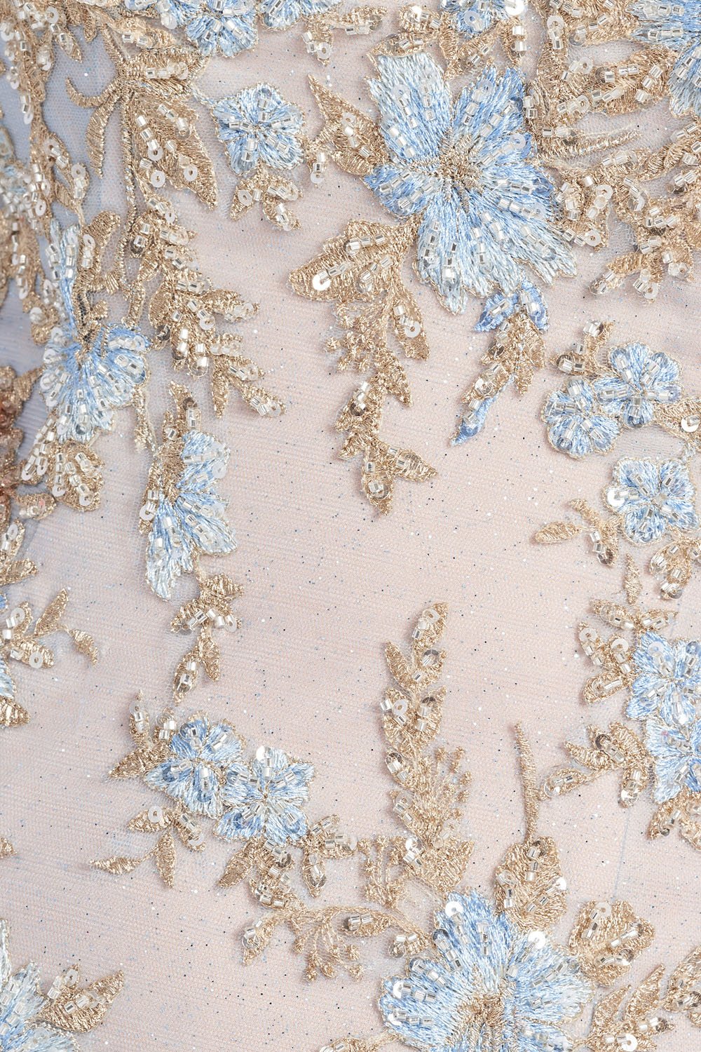 Colette CL12268 prom dress images. Colette CL12268 is available in these colors: Vintage Blue.