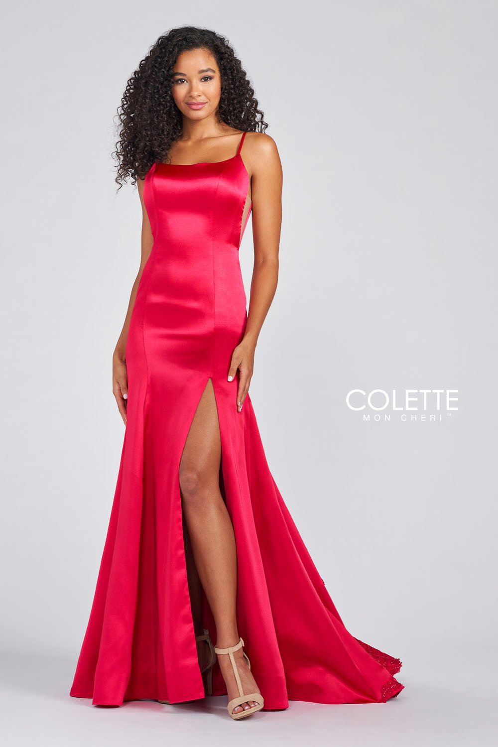 Colette CL12274 prom dress images. Colette CL12274 is available in these colors: Lipstick, Turquoise.