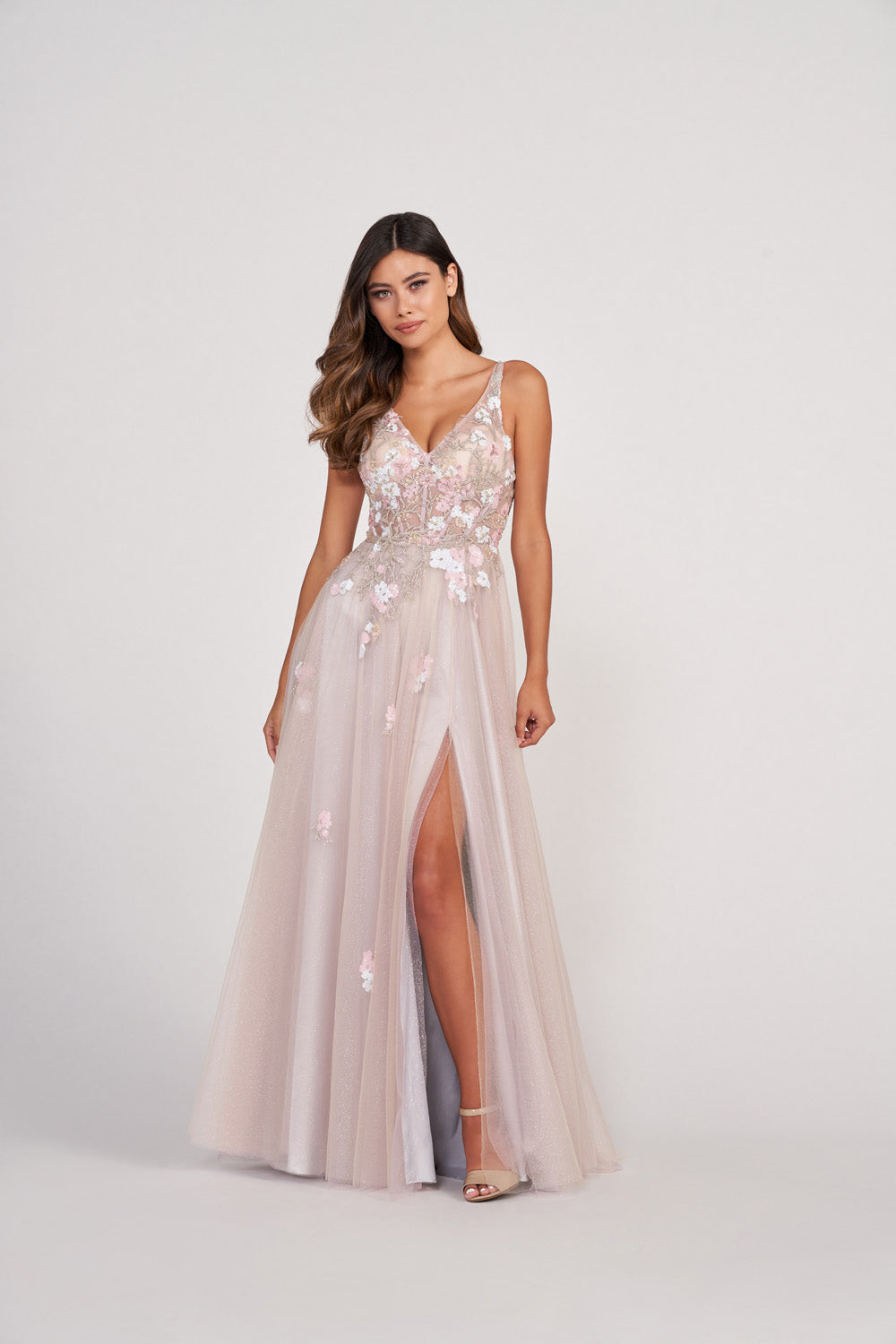 Colette CL2003 prom dress images. Colette CL2003 is available in these colors: Silver Multi.