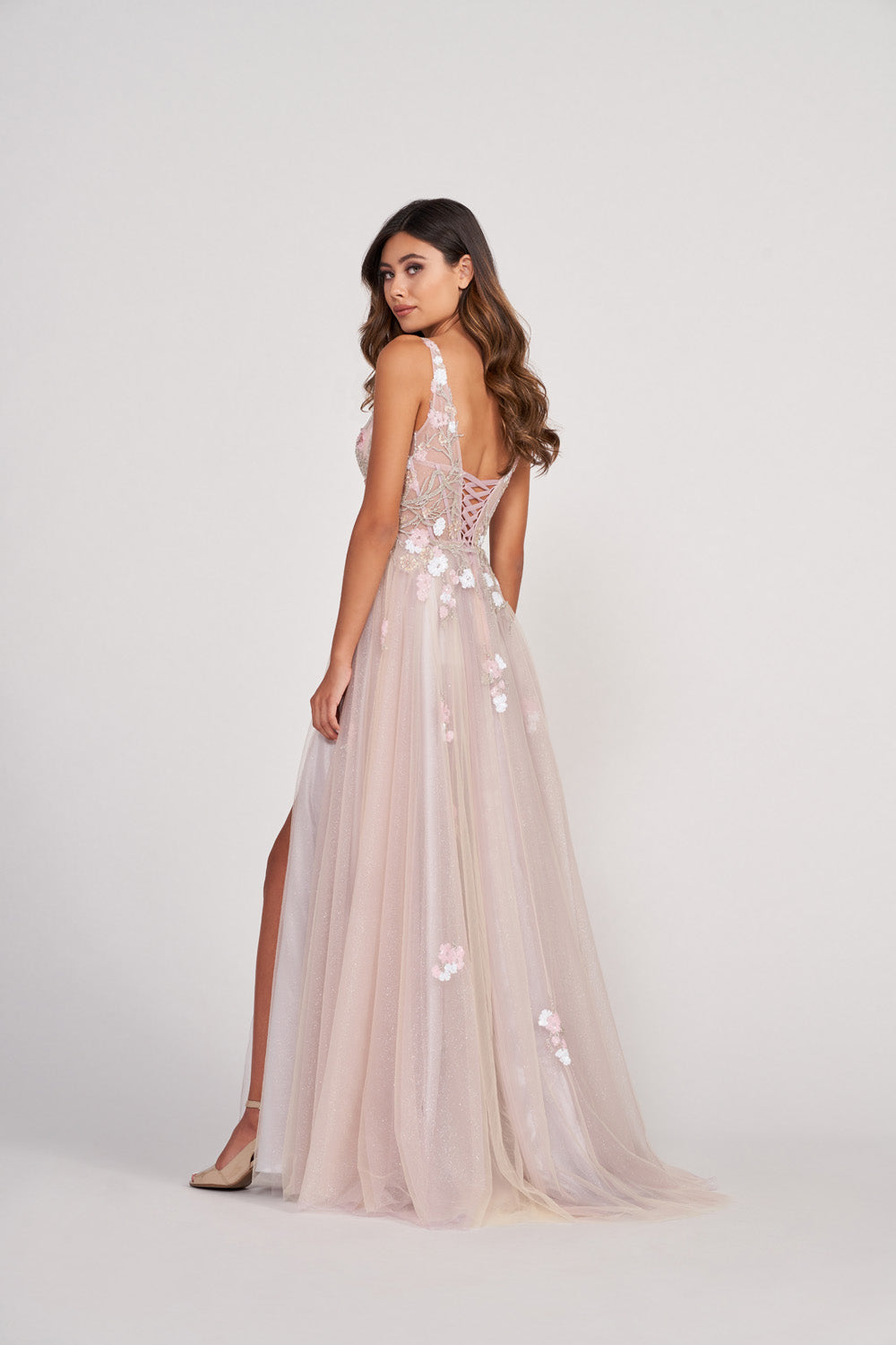 Colette CL2003 prom dress images. Colette CL2003 is available in these colors: Silver Multi.