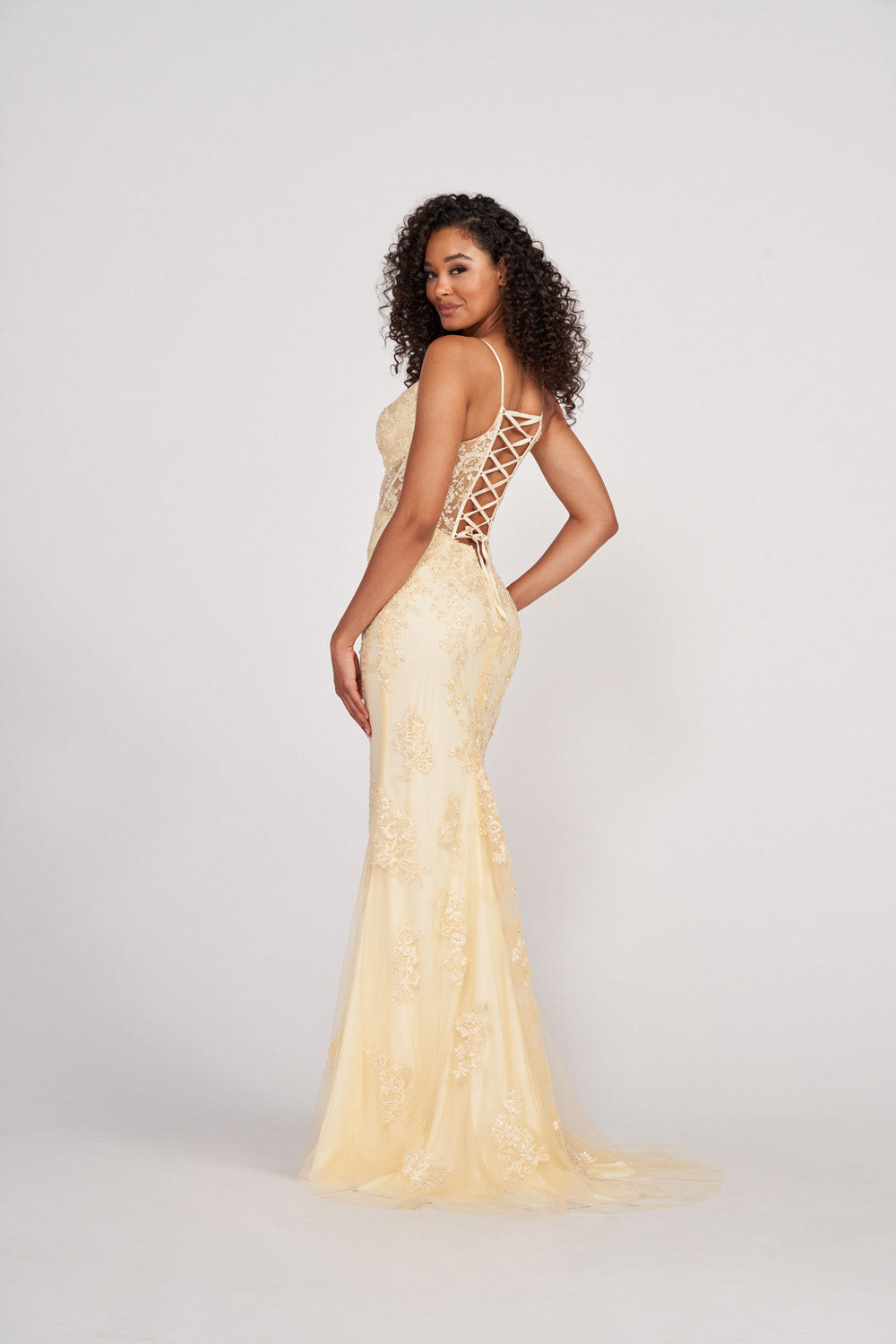 Colette CL2007 prom dress images. Colette CL2007 is available in these colors: Powder Blue, Buttercup, Lilac.