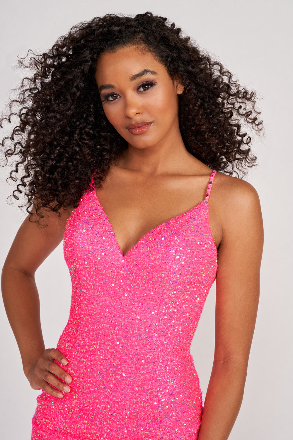 Colette CL2012 prom dress images. Colette CL2012 is available in these colors: Light Blue, Hot Pink.