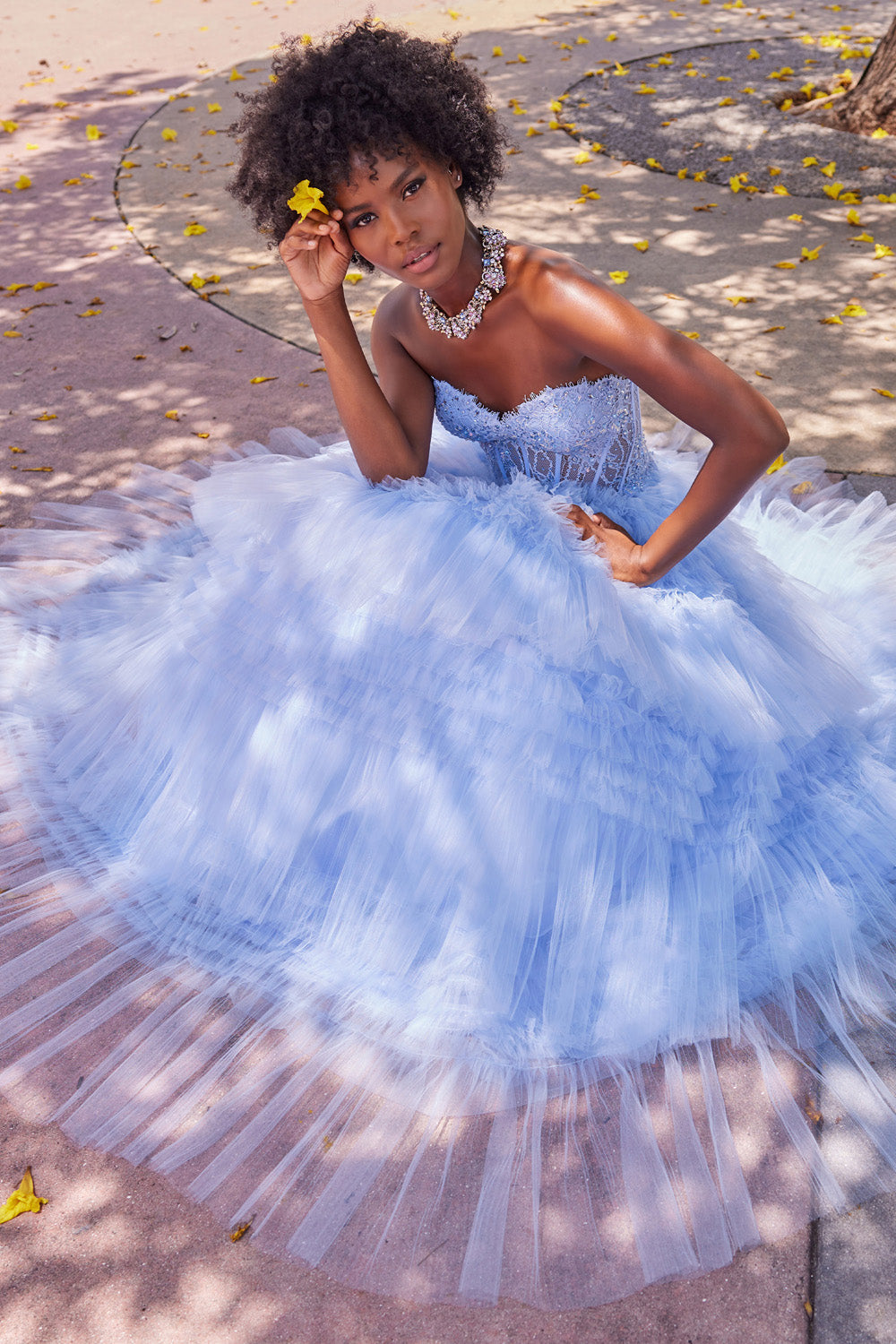 Colette CL2017 prom dress images. Colette CL2017 is available in these colors: Diamond White, Periwinkle, Turquoise, Dusty Rose.
