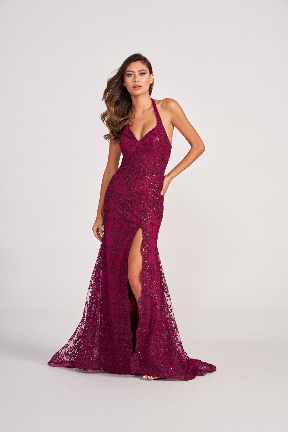 Colette CL2027 prom dress images. Colette CL2027 is available in these colors: Emerald, Royal Blue, Cabernet, Red.