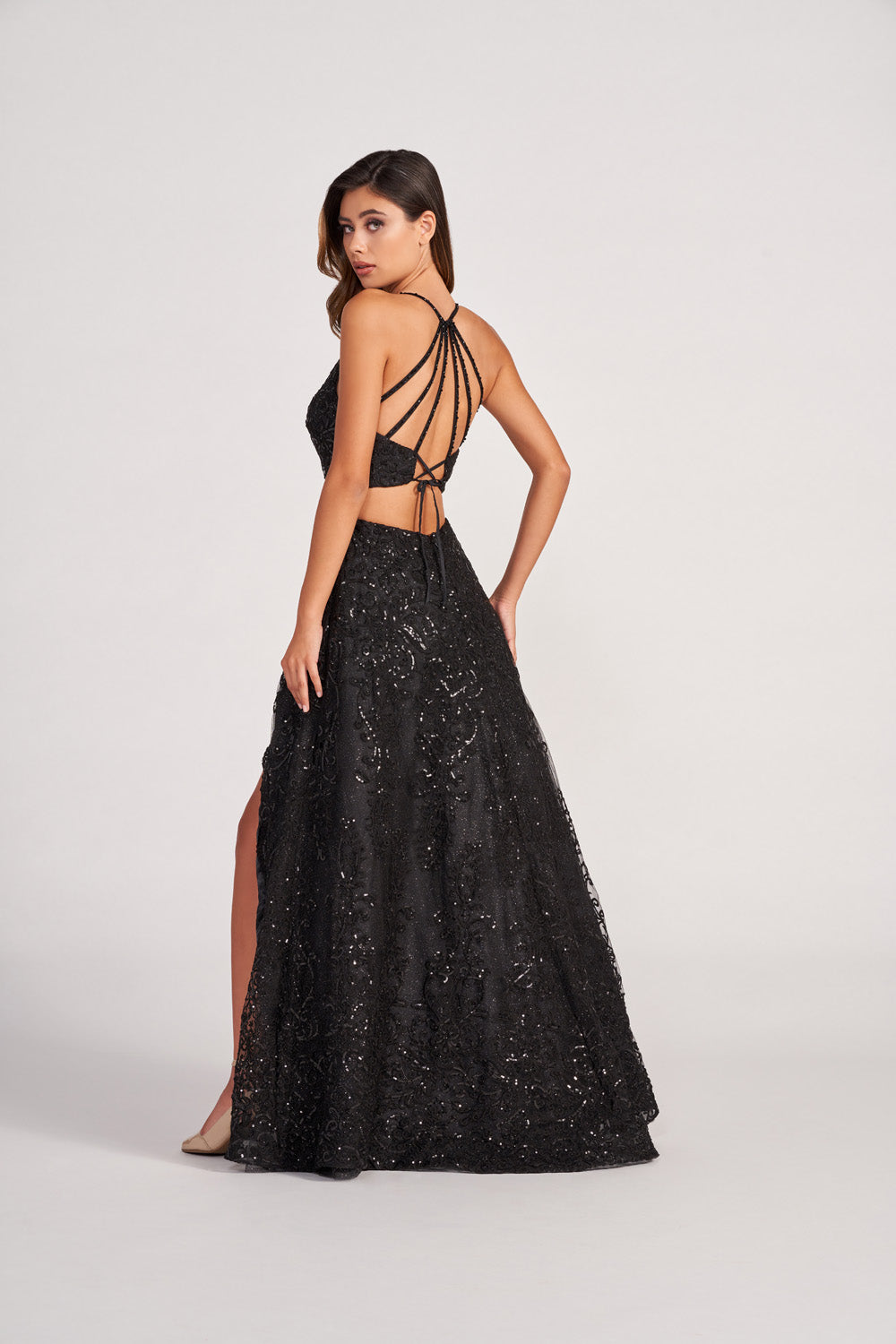 Colette CL2028 prom dress images. Colette CL2028 is available in these colors: Royal Blue, Black, Cabernet, Jade.