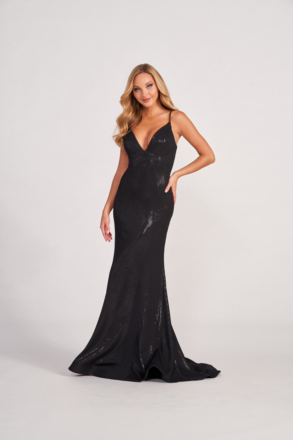 Colette CL2077 prom dress images. Colette CL2077 is available in these colors: Black.