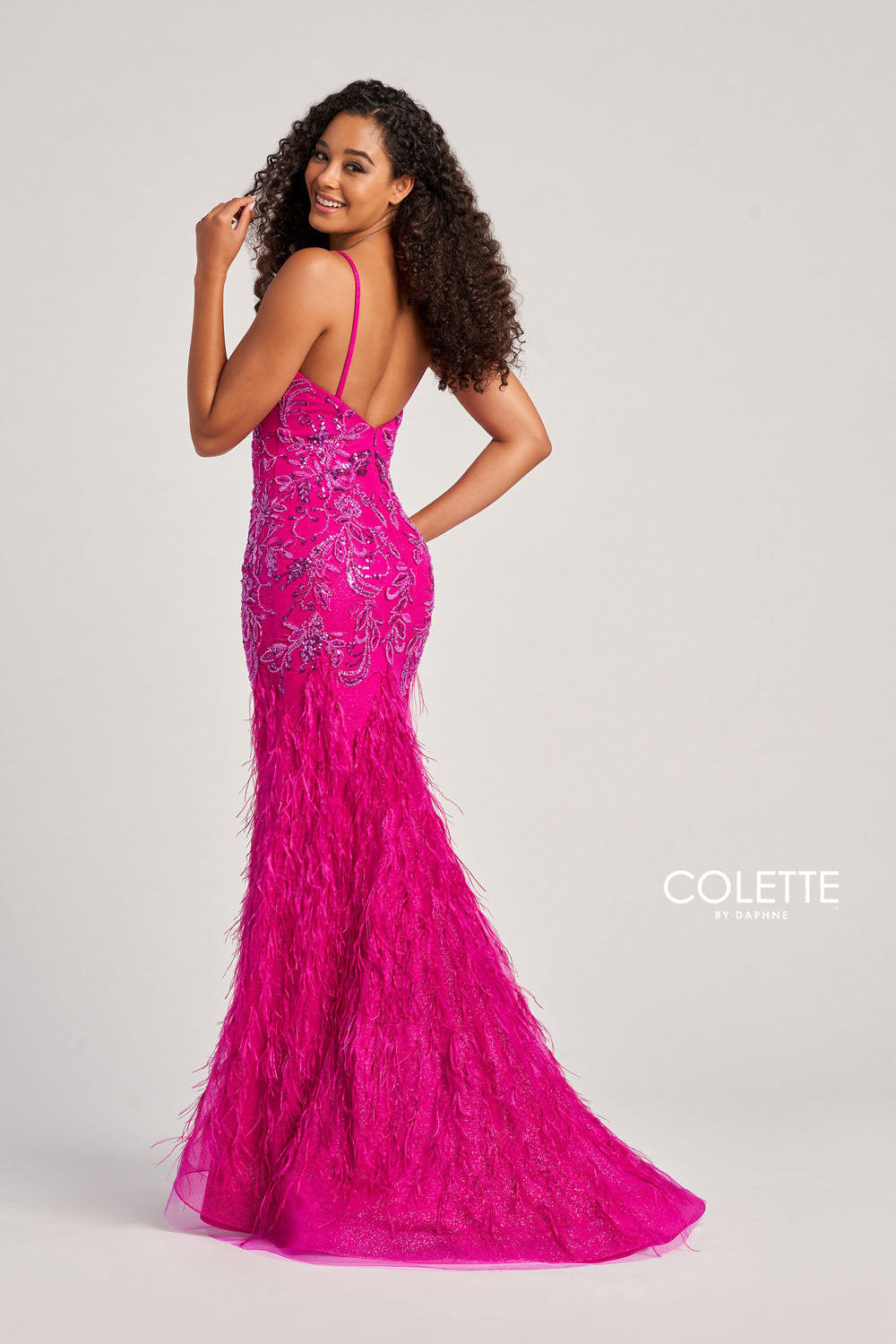 Colette CL5103 prom dress images. Colette CL5103 is available in these colors: Royal Blue, Fuchsia, Orange.