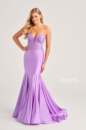 Colette CL5112 prom dress images.  Colette CL5112 is available in these colors: Pink, Royal Blue, Red, Black, Violet.