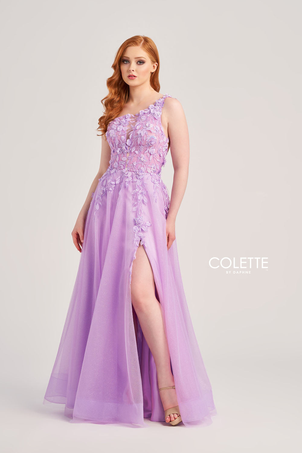 Colette CL5124 prom dress images. Colette CL5124 is available in these colors: Buttercup, Lilac, Sky Blue.