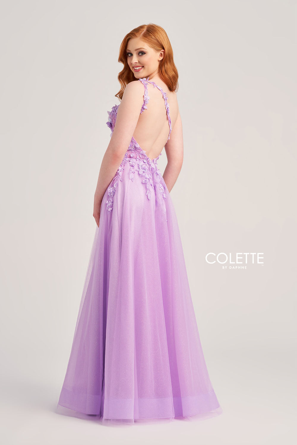 Colette CL5124 prom dress images. Colette CL5124 is available in these colors: Buttercup, Lilac, Sky Blue.