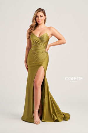 Colette CL5135 prom dress images.  Colette CL5135 is available in these colors: Sienna, Olive.