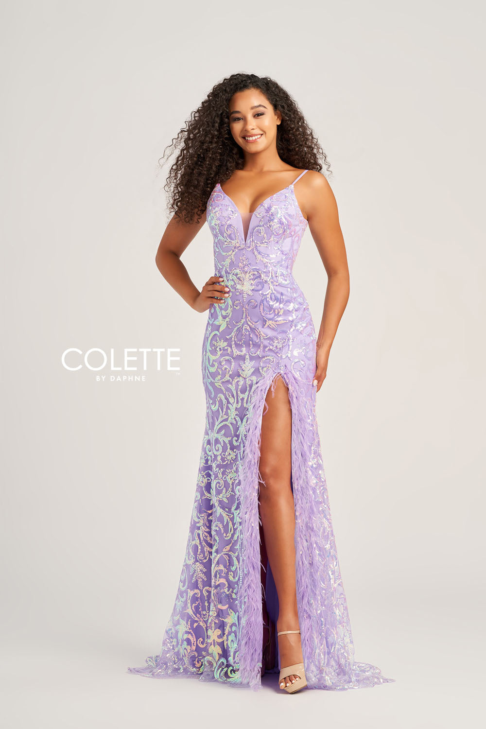 Colette CL5155 prom dress images. Colette CL5155 is available in these colors: Yellow, Lilac, Light Pink, Steel Blue.