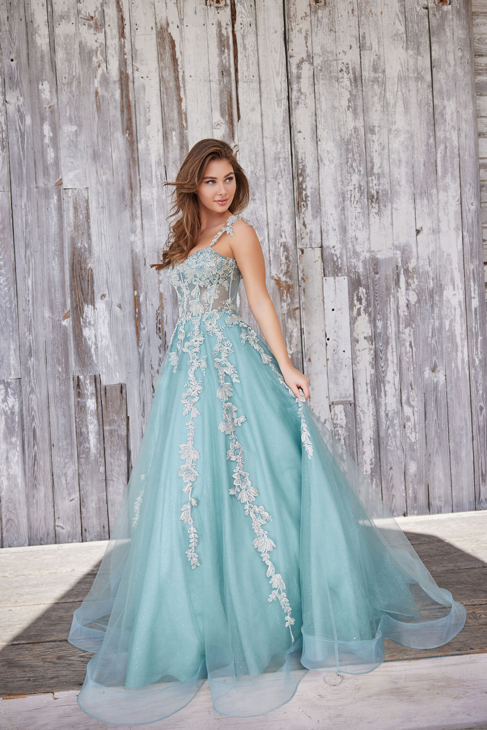Colette CL5165 prom dress images. Colette CL5165 is available in these colors: Mauve, Periwinkle, Sage.