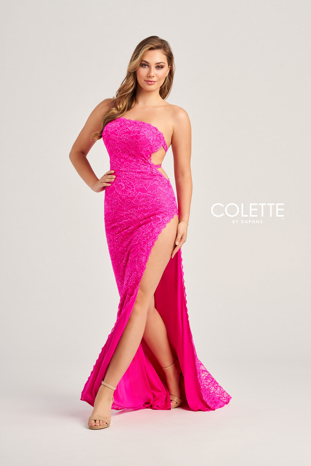 Colette CL5198 prom dress images. Colette CL5198 is available in these colors: Red, Black, Jade, Hot Pink.