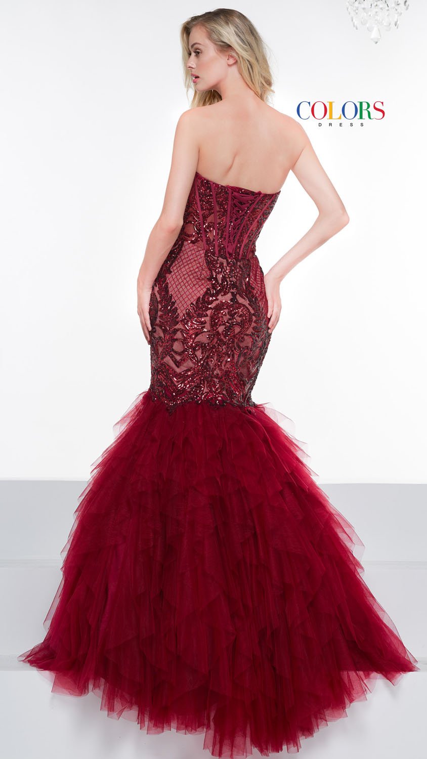 Colors Dress 2067 prom dress images. Colors 2067 dresses are available in these colors: Black Nude, Wine Nude, Off White Nude.