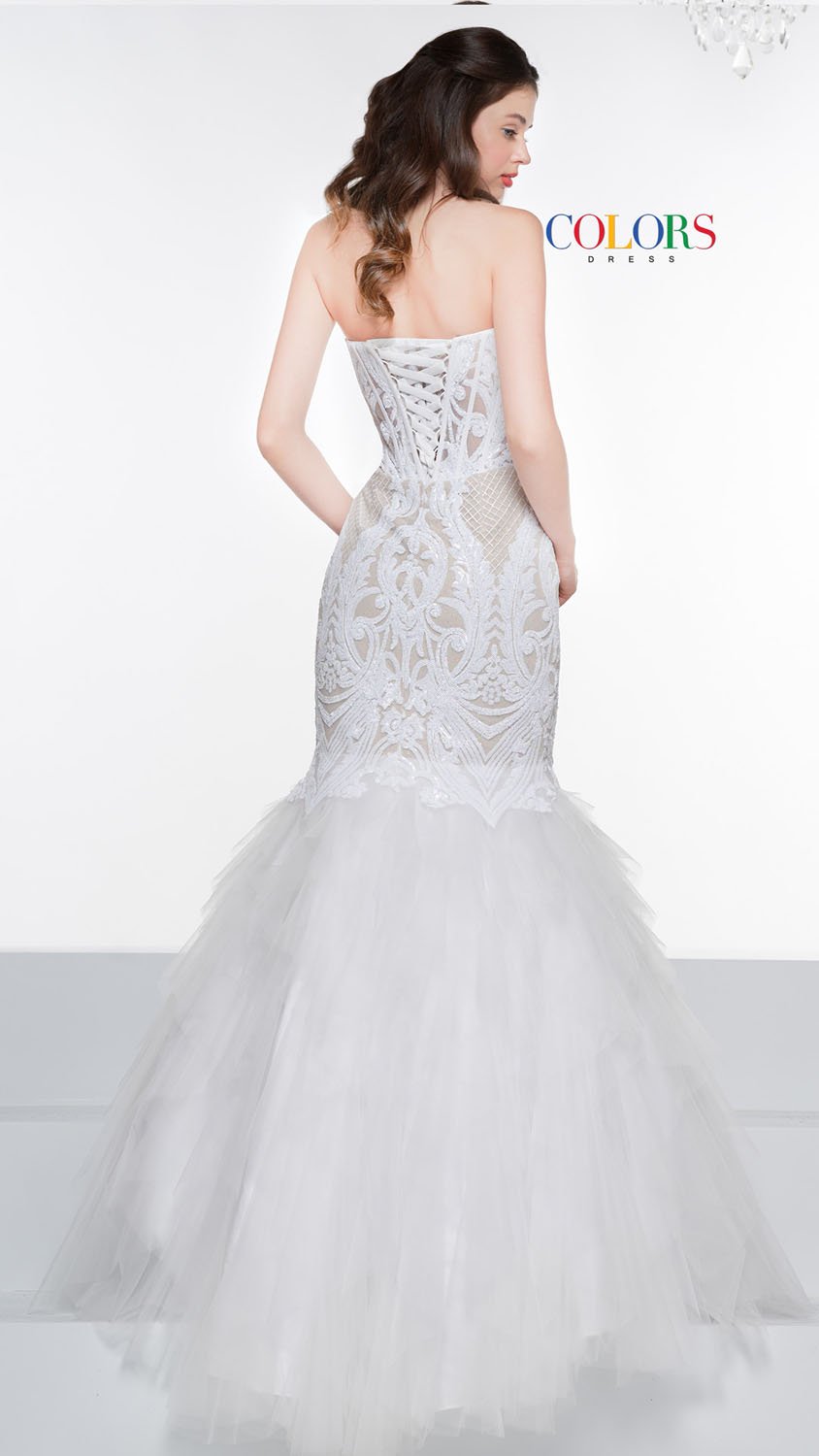 Colors Dress 2067 prom dress images. Colors 2067 dresses are available in these colors: Black Nude, Wine Nude, Off White Nude.