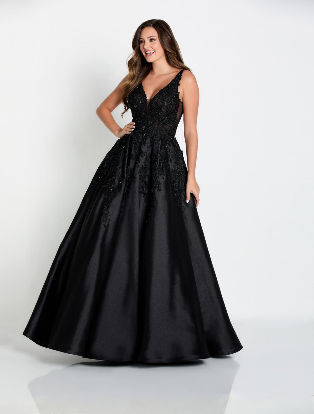 Ellie Wilde EW34050 prom dress images. Ellie Wilde EW34050 is available in these colors: Lilac, Red, Royal Blue, Emerald, Navy Blue, Black.