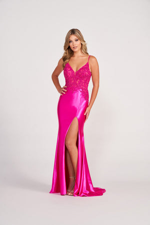Ellie Wilde EW34052 prom dress images.  Ellie Wilde EW34052 is available in these colors: Lilac, Magenta, Royal Blue, Emerald, Navy Blue, Red.