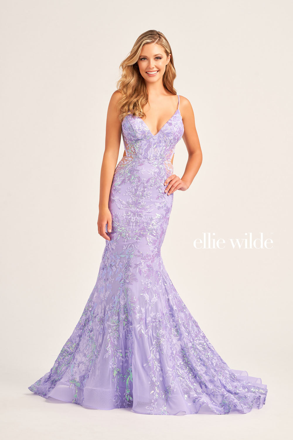 Ellie Wilde EW35011 prom dress images. Ellie Wilde EW35011 is available in these colors: Cerulean Blue, Dusk, Light Blue, Hot Pink, Lavender, Emerald, Black, Red.