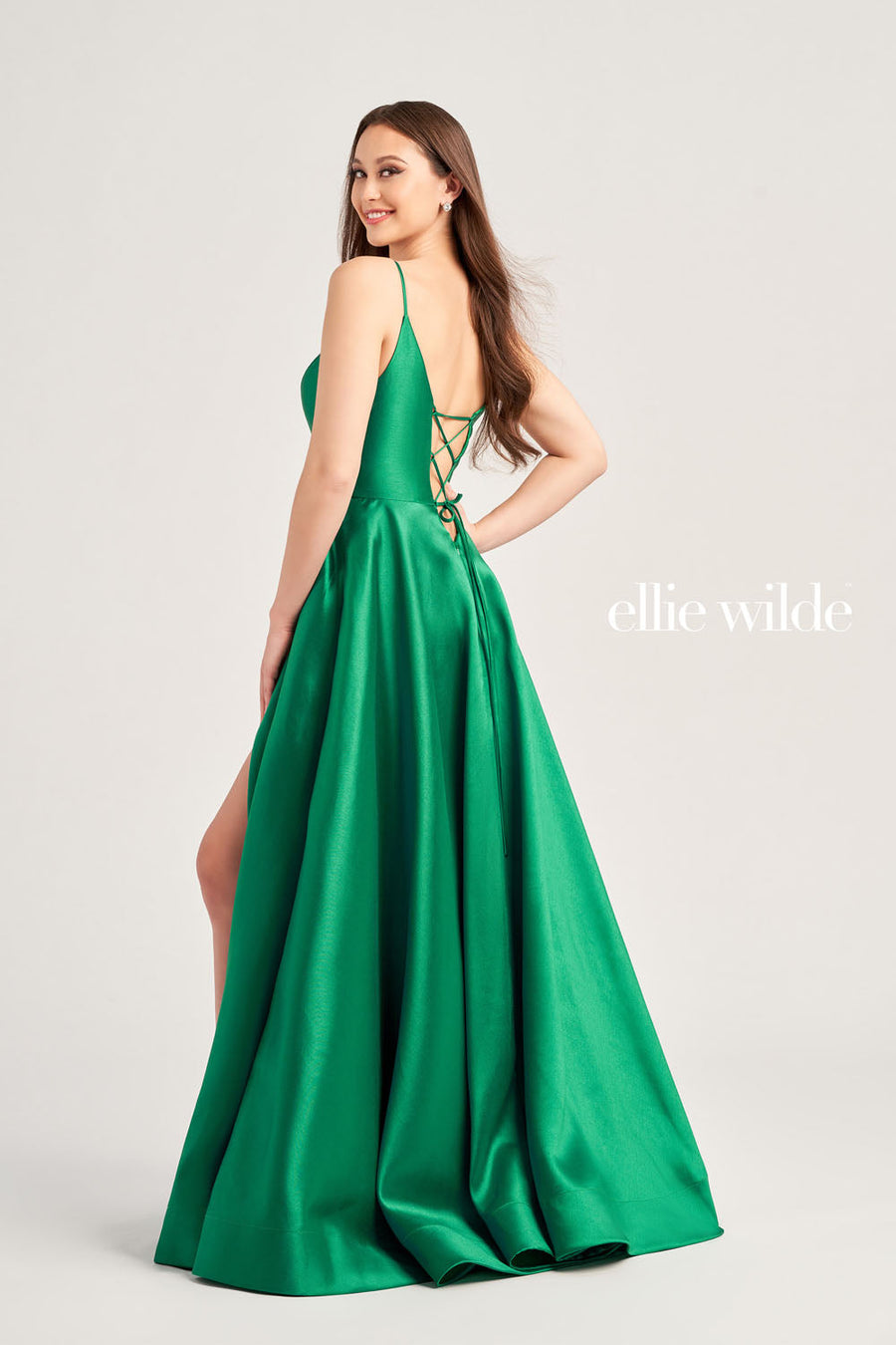 Ellie Wilde EW35232 prom dress images.  Ellie Wilde EW35232 is available in these colors: Emerald, Navy Blue, Teal, Royal Blue, Magenta.