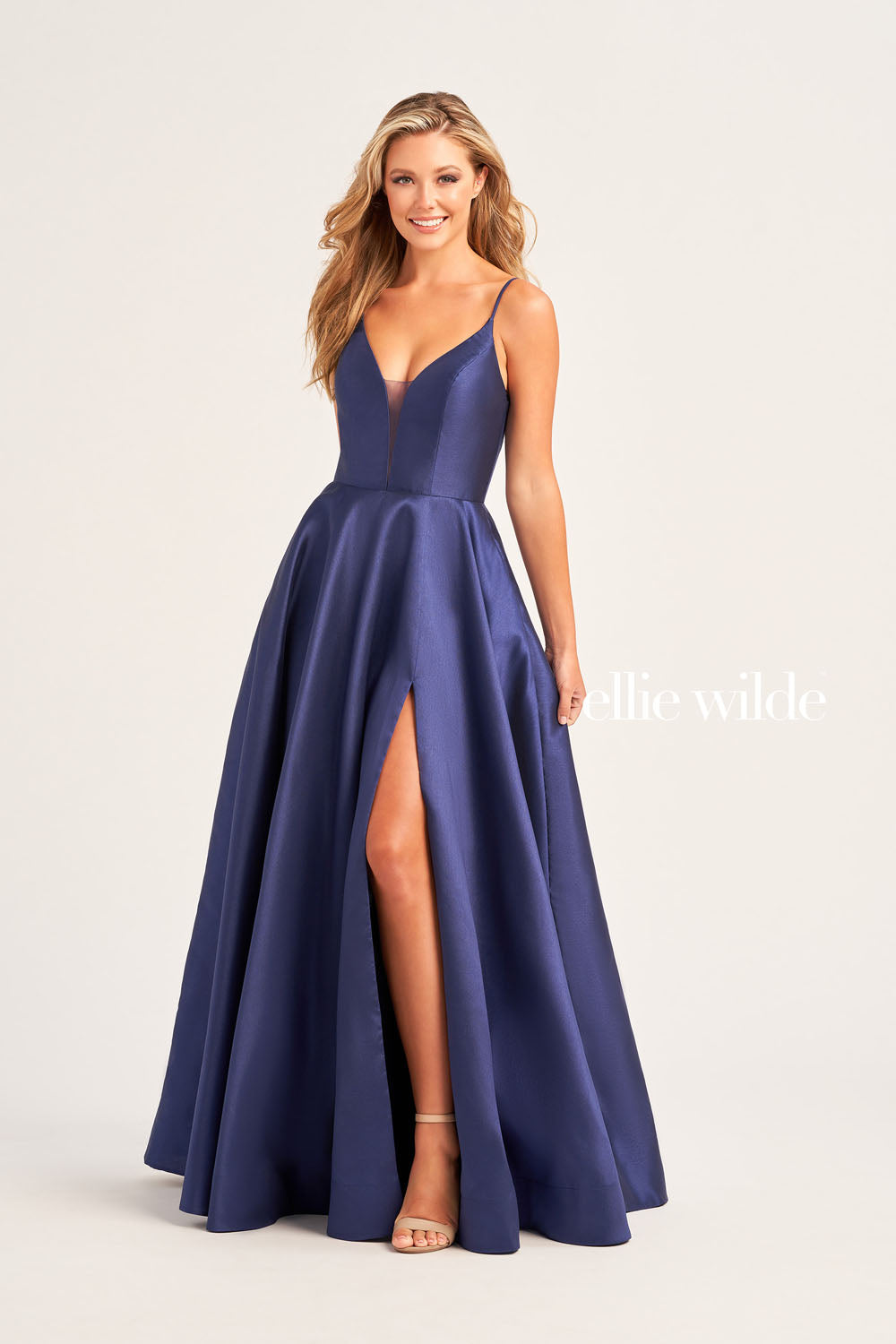 Ellie Wilde EW35232 prom dress images. Ellie Wilde EW35232 is available in these colors: Emerald, Navy Blue, Teal, Royal Blue, Magenta.