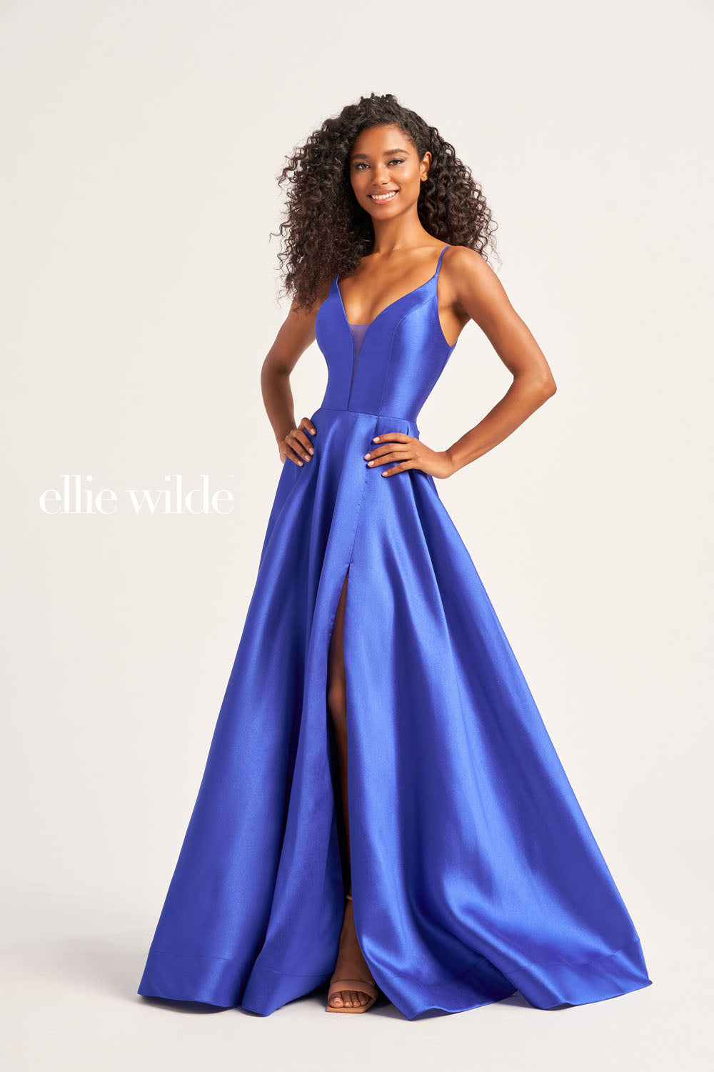 Ellie Wilde EW35232 prom dress images. Ellie Wilde EW35232 is available in these colors: Emerald, Navy Blue, Teal, Royal Blue, Magenta.