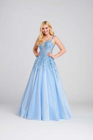 Ellie Wilde EW120014 prom dress images.  Ellie Wilde EW120014 is available in these colors: Red, White, Periwinkle, Lavender.