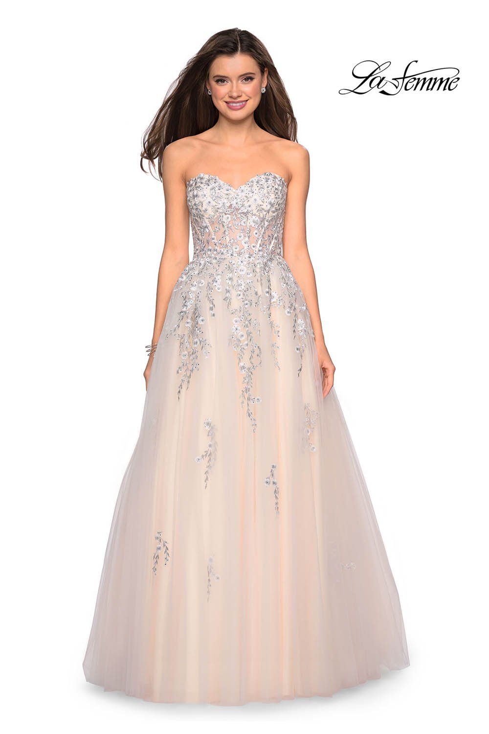 Gigi by La Femme 27592 Dress - Formal Approach - Gigi by La Femme Prom Dresses Champagne / 2
