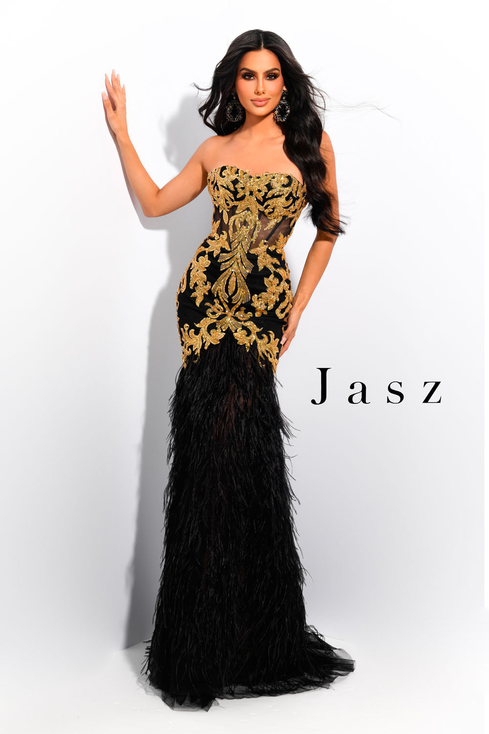 Jasz Couture 7396 Dress | Jasz Couture Dresses | Formal Approach 20 / Black Gold, image size:1000x1500